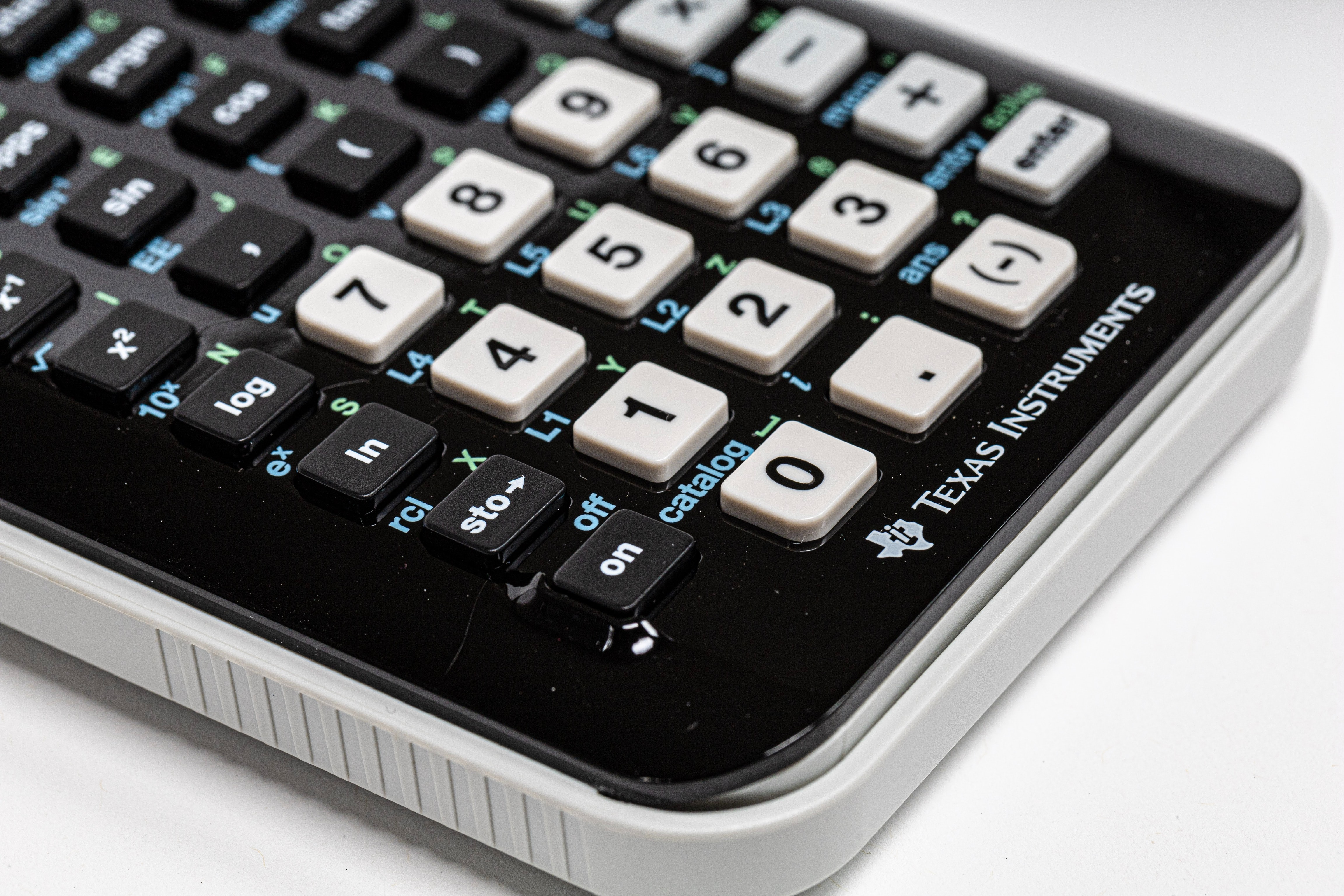 black calculator with white keys showing why budgets fail and to use the profit first method instead with moxie bookkeeping