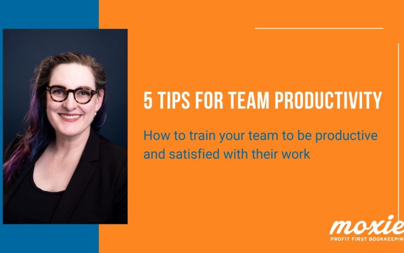 5 tips for team productivity | how to train your team on being effective team members | Moxie bookkeeping and profit first consulting
