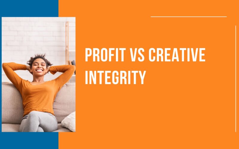 young black woman reclining on a couch | Profit vs integrity for creative business owners | moxie business profit first for creatives